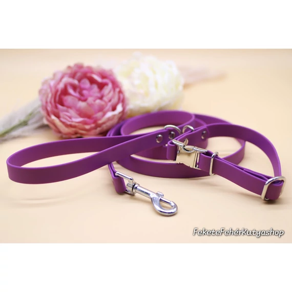 Vízálló, Biothane póráz - Royal Fuchsia Petals - Lilás Rózsaszín