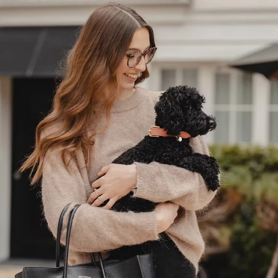 Peach-Sand Vegán Bőr Kutyanyakörv - Kentucky Dogwear - M