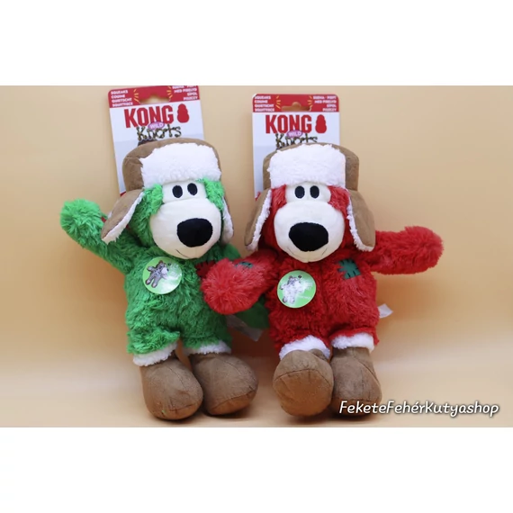 Kong Holiday Wild Knots Karácsonyi Plüss Maci - M-L-es Több Színben - Limitált
