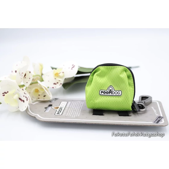 Poopidog Fényvisszaverős Cipzáras Metálos Neon Zöld Kutya Kakizacsi Tartó - Duvoplus