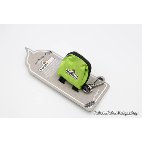 Poopidog Fényvisszaverős Cipzáras Metálos Neon Zöld Kutya Kakizacsi Tartó - Duvoplus