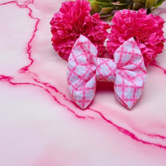 Barbie Pink Kockás Csokornyakkendő Kutyáknak