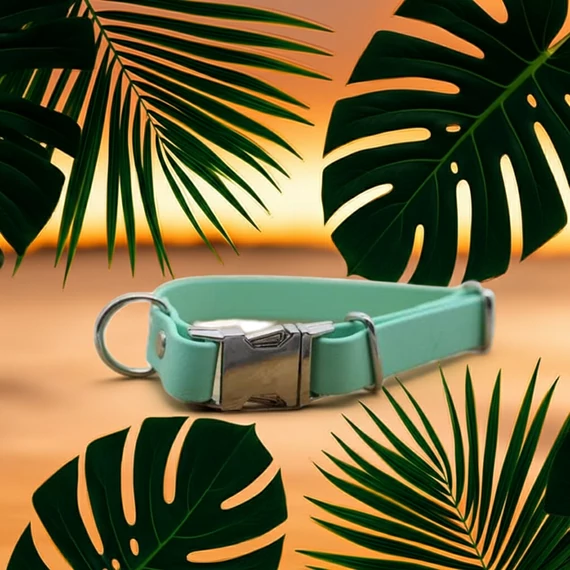 Vízálló, Biothane nyakörv -Caribbean Green - Zöld