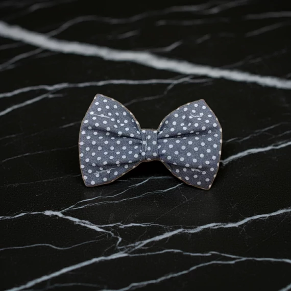 Szürke pöttyös csokornyakkendő kutyáknak