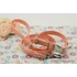 Kép 4/8 - Vízálló, Biothane nyakörv -Glamorous Glittering Salmon Pink - Lazac Rózsaszín Gliiter Metál Fényes