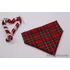 Kép 1/6 - The Classic Red Tartan - Klasszikus Skót Kockás Piros Kutyakendő, Bandita Kendő Kutyusoknak